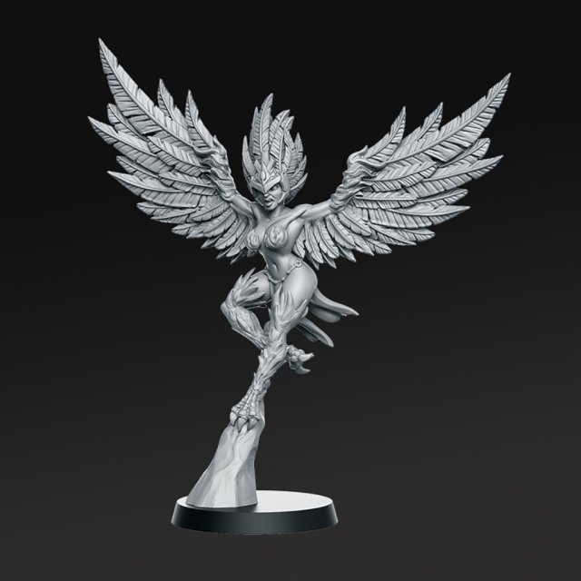 Azzali Harpy Queen Miniatures Ready to Print Modelo de Impressão 3D .c4d .max .obj .3ds .fbx .stl .blend 