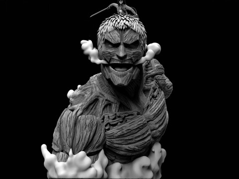 Armored Titan And Mikasa Miniatures Ready to Print 3D-printmodel