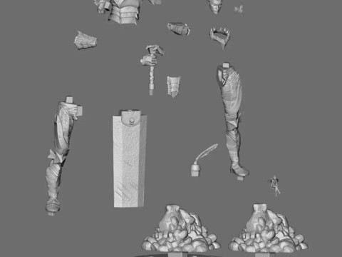Berserk Fanart Miniatures Ready to Print 3D 프린트 모델