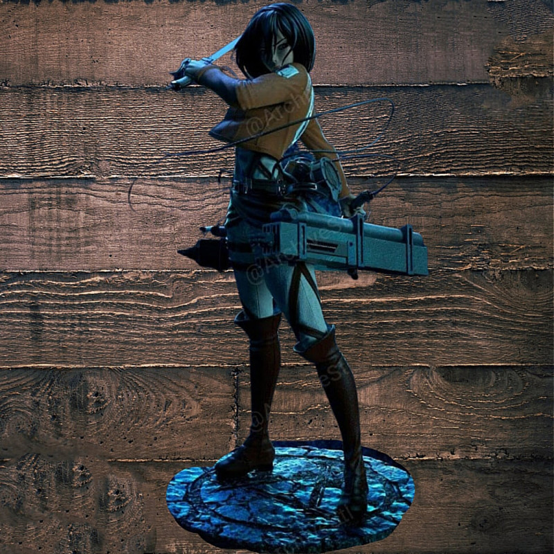 Mikasa Ackerman Miniatures Ready to Print Model do druku 3D .c4d .max .obj .3ds .fbx .stl .blend 