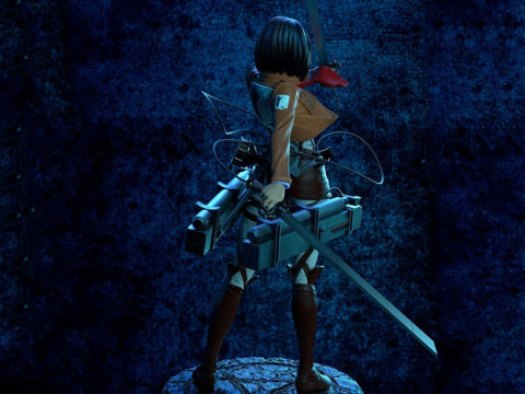 Mikasa Ackerman Miniatures Ready to Print Model do druku 3D