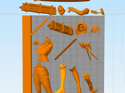 Mikasa Ackerman Miniatures Ready to Print Model do druku 3D