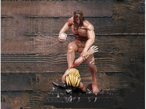 Attack Titan VS Jaw titan 3D print model 3D Baskı Modeli