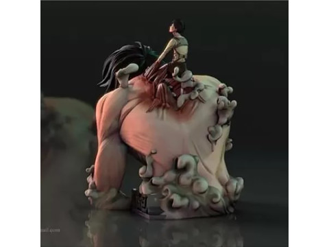 Attack on titan -Eren Miniatures Ready to Print 3D Baskı Modeli
