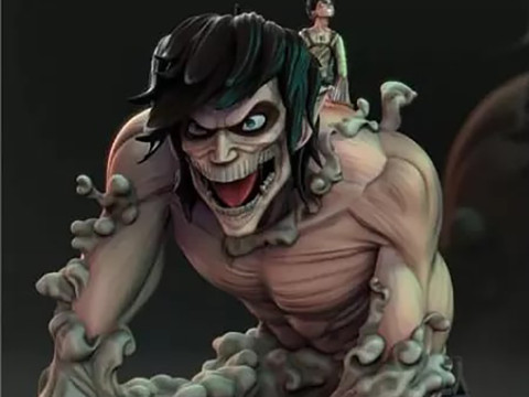 Attack on titan -Eren Miniatures Ready to Print 3D Baskı Modeli