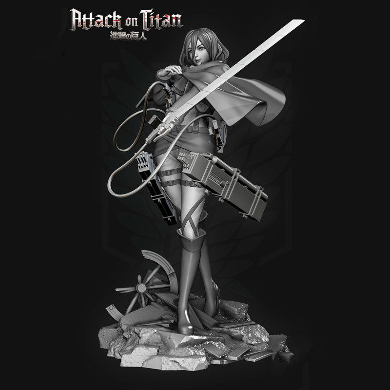 Mikasa Ackerman Attack on Titan Ready to Print 3D Print Model .c4d .max .obj .3ds .fbx .stl .blend 