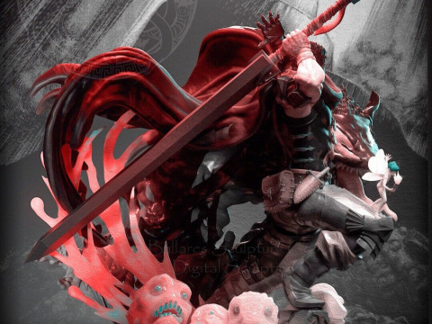 Guts Berserk Statue Ready to Print 3D Print Model