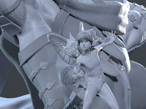 Guts Berserk Statue Ready to Print 3D Print Model