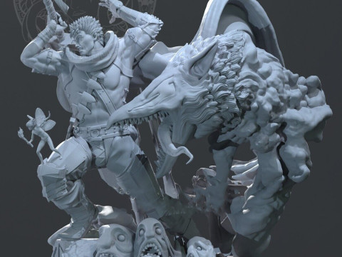Guts Berserk Statue Ready to Print 3D Print Model