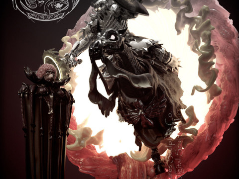Berserk skull knight Ready to Print 3D-Druckmodell