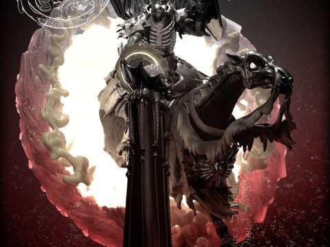 Berserk skull knight Ready to Print 3D-Druckmodell