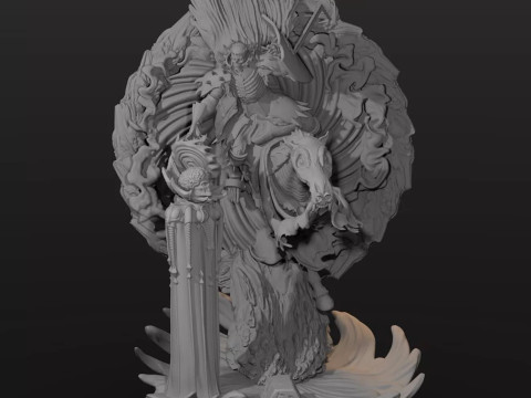 Berserk skull knight Ready to Print 3D-Druckmodell