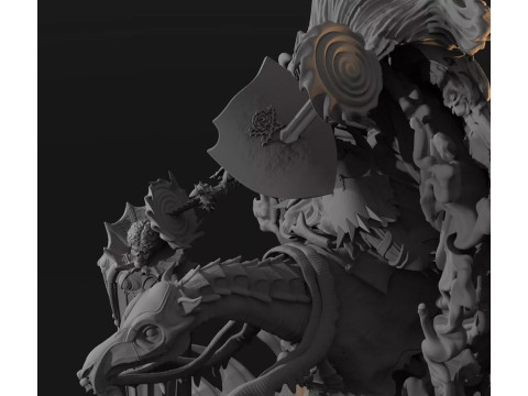 Berserk skull knight Ready to Print 3D-Druckmodell