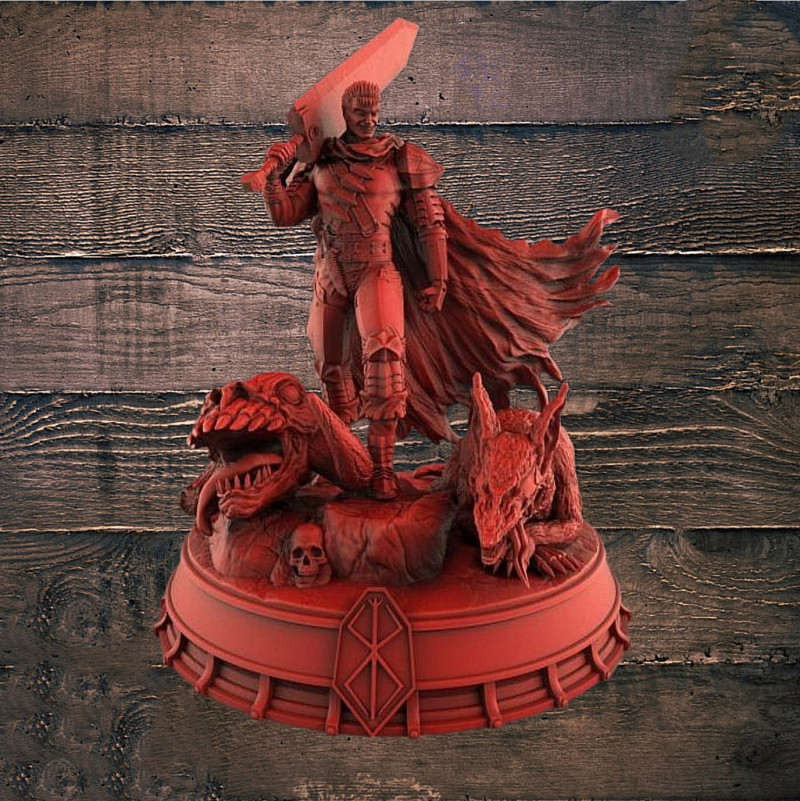 Berserk Guts Ready to Print 3D Baskı Modeli .c4d .max .obj .3ds .fbx .stl .blend 