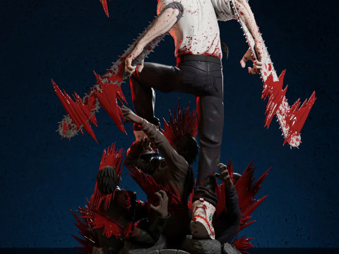 Chainsaw Man Anime Ready to Print Modèles 3D en vedette