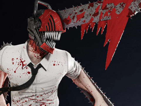 Chainsaw Man Anime Ready to Print Modèles 3D en vedette