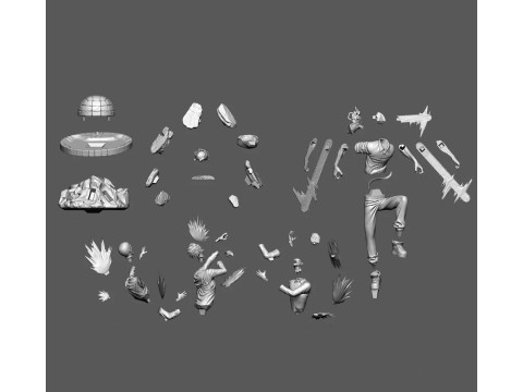 Chainsaw Man Anime Ready to Print Modèles 3D en vedette