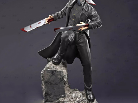 Katana Man from Chainsaw Man 3D print model 3D प्रिंट मॉडल