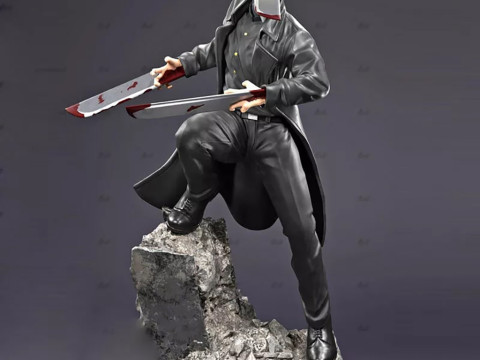 Katana Man from Chainsaw Man 3D print model 3D प्रिंट मॉडल