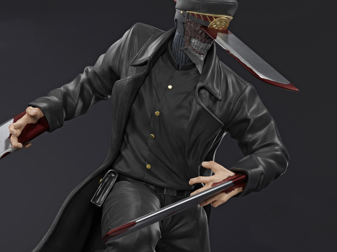 Katana Man from Chainsaw Man 3D print model 3D प्रिंट मॉडल