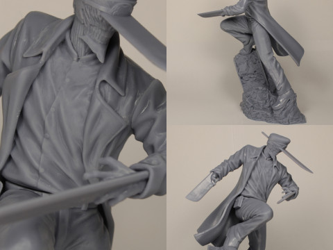 Katana Man from Chainsaw Man 3D print model 3D प्रिंट मॉडल