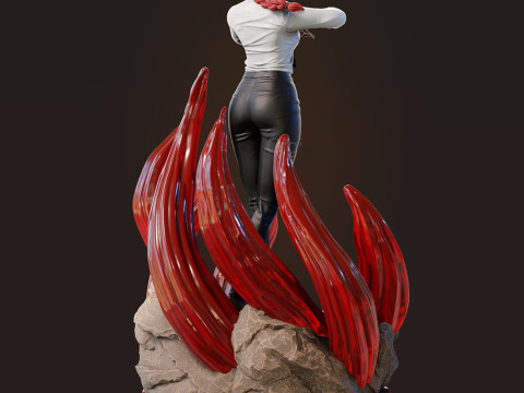 Makima from Chainsaw Man 3D print model 3Dプリントモデル