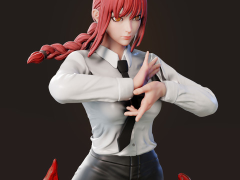 Makima from Chainsaw Man 3D print model 3Dプリントモデル