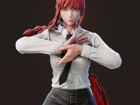 Makima from Chainsaw Man 3D print model 3Dプリントモデル
