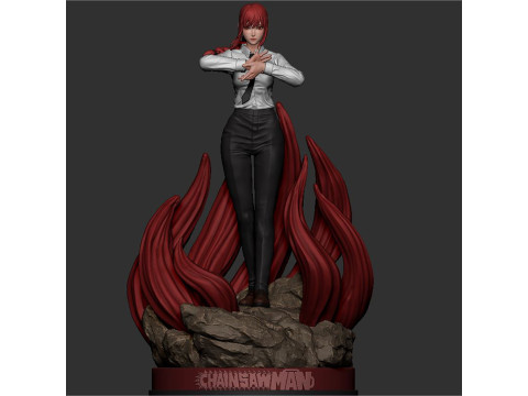 Makima from Chainsaw Man 3D print model 3Dプリントモデル