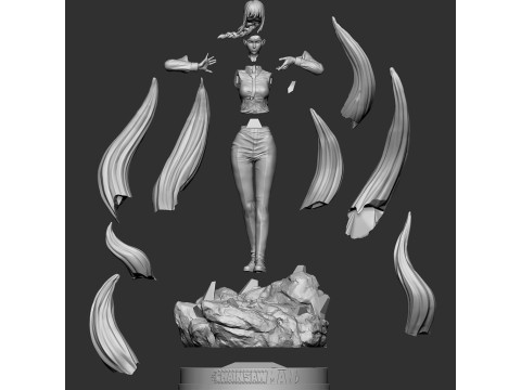 Makima from Chainsaw Man 3D print model 3Dプリントモデル