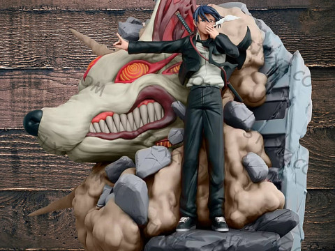 Aki hayakawa and Kon from Chainsaw Man print 3D Принт Модель