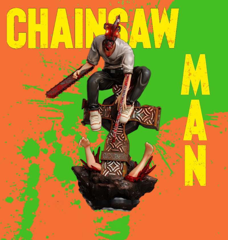 Chainsaw Man Ready to Print Modelo de impresión 3D .c4d .max .obj .3ds .fbx .stl .blend 
