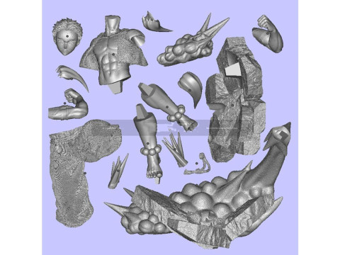 ShinjiBom - Akaza - Demon Slayer Ready to Print 3D 打印模型