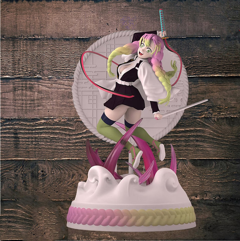 Kanroji Mitsuri Ready to Print 3D Print Model .c4d .max .obj .3ds .fbx .stl .blend 