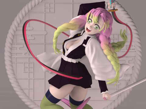 Kanroji Mitsuri Ready to Print 3D Print Model