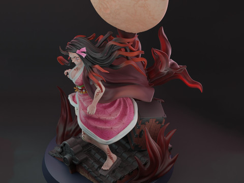Demon slayer Nezuko divide and full version 3D print model 3D Print Model