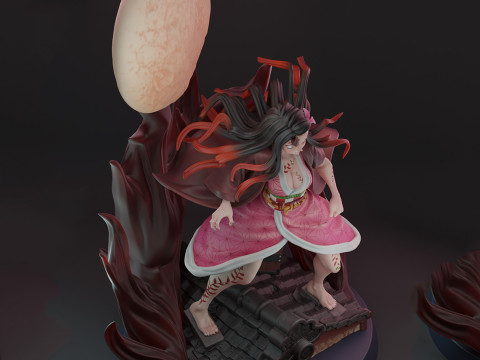 Demon slayer Nezuko divide and full version 3D print model 3D Print Model