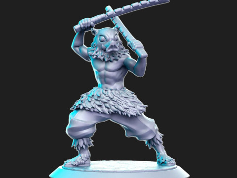 Inosuke Hashibira Demon Slayer Ready to Print 3D Принт Модель