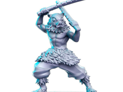 Inosuke Hashibira Demon Slayer Ready to Print 3D-Druckmodell