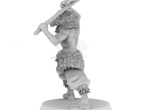 Inosuke Hashibira Demon Slayer Ready to Print 3D-Druckmodell
