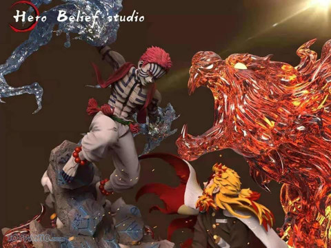 Hero Belief Studio Rengoku vs Akaza Ready to Print 3Dプリントモデル