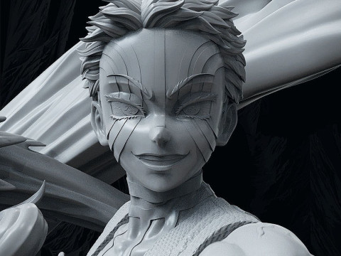 Akaza Demon Slayer Ready to Print Model Cetak 3D