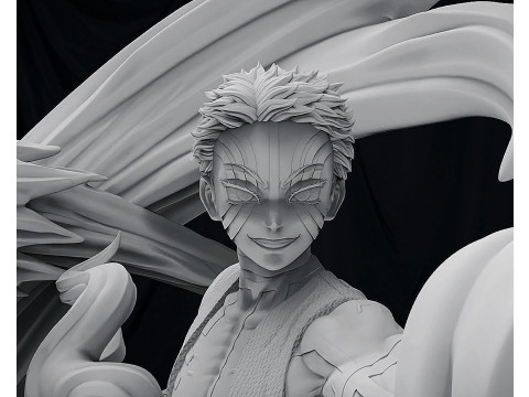 Akaza Demon Slayer Ready to Print Model Cetak 3D