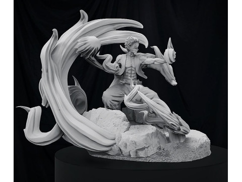 Akaza Demon Slayer Ready to Print Model Cetak 3D