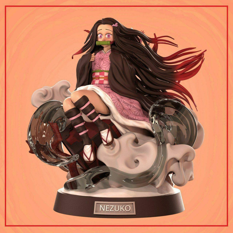 Demon Slayer Kamado Nezuko Ready to Print Model Cetak 3D .c4d .max .obj .3ds .fbx .stl .blend 
