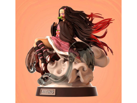 Demon Slayer Kamado Nezuko Ready to Print Model Cetak 3D