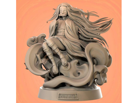 Demon Slayer Kamado Nezuko Ready to Print Model Cetak 3D