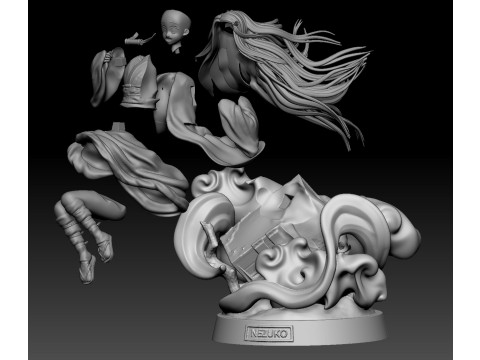 Demon Slayer Kamado Nezuko Ready to Print Model Cetak 3D