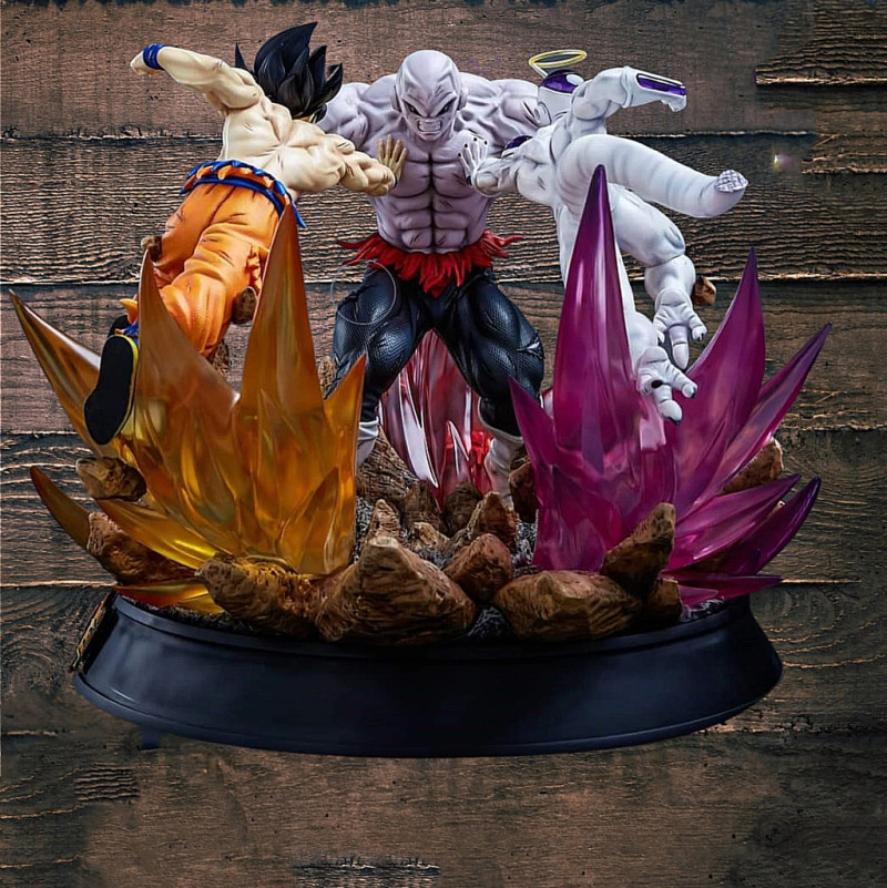 Jiren vs Goku and Frieza Statue Ready to Print 3D 打印模型 .c4d .max .obj .3ds .fbx .stl .blend 