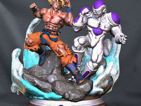 Goku Vs Freezer Ready to Print 3D Принт Модель